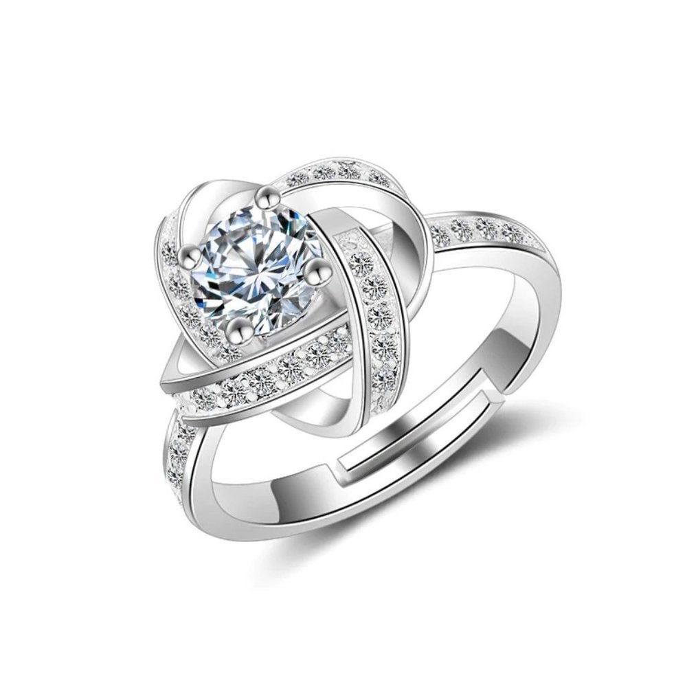 *NEW 925 Sterling Silver Diamond Infninity Ring - Picture 12 of 12